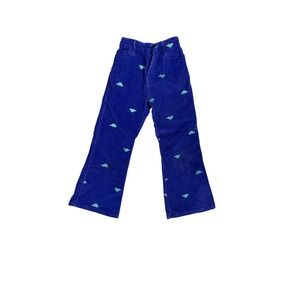 Hartstrings Corduroy Pants Purple Turtle Embroidered Girls Size 6